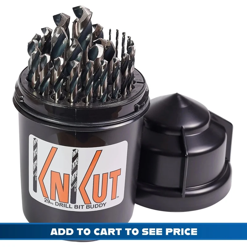 KnKut 29KK5DB 29 Piece Drill Buddy Jobber Length Drill Bit Set 1/16"-1/2" by 64ths